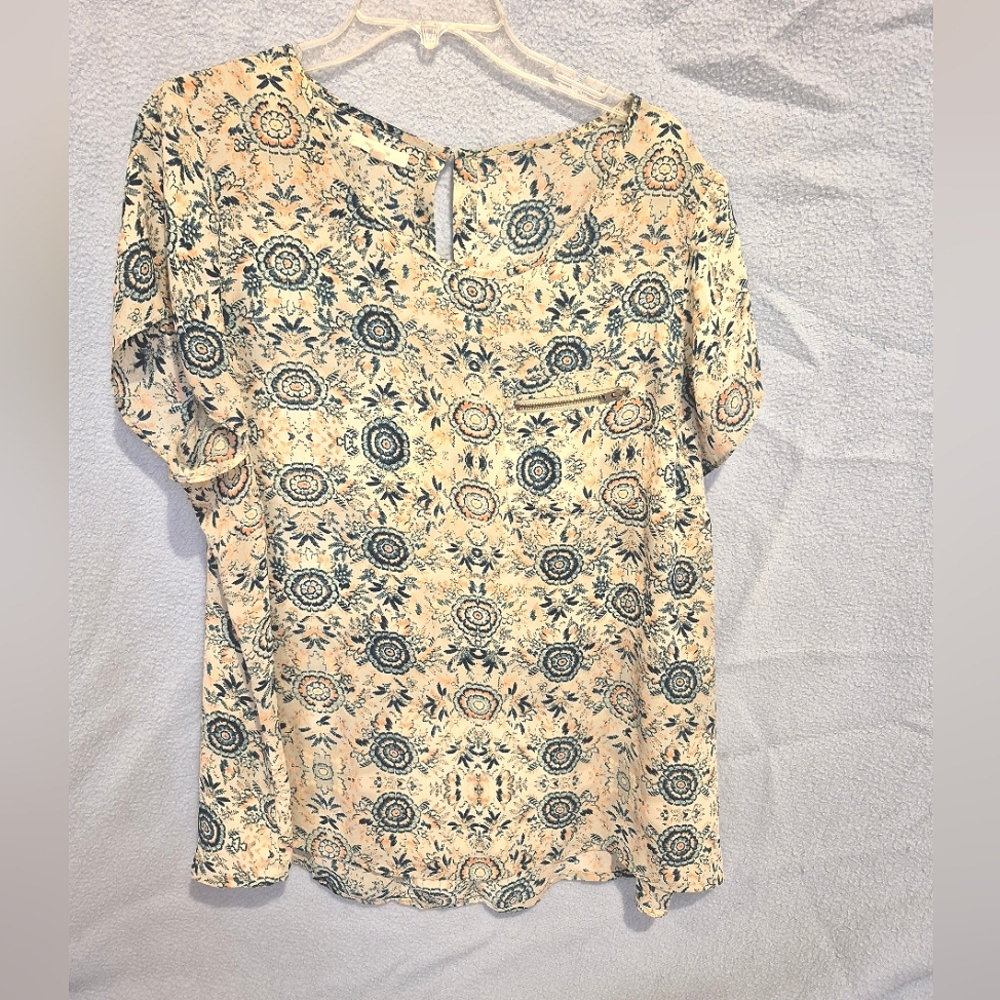 Floral Jade Green Blouse